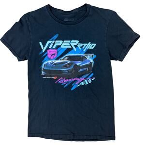 Dodge Viper Neon Graphic T-Shirt Men’s Small Black Racing Tee